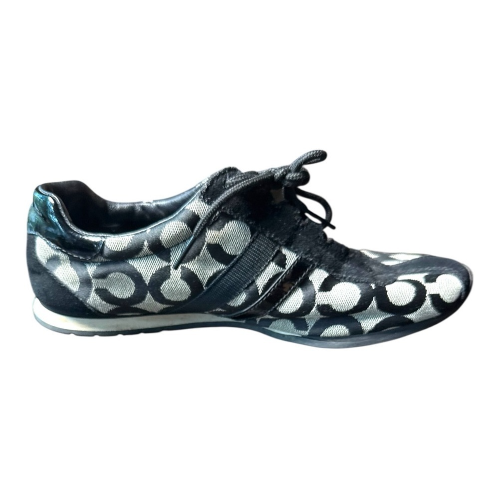 ▶️ Coach ◀️ Kathleen Black and Gray Lace up shoes  7.5 Signature C - Picture 9 of 13